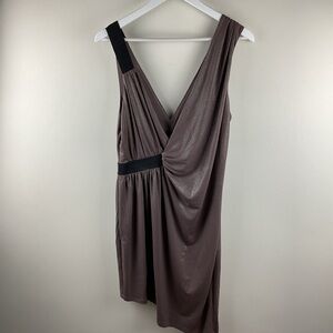 Express One Shoulder Taupe Dress